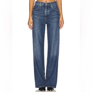 Citizens Of Humanity Wide Leg Denim Jeans - Dark Blue